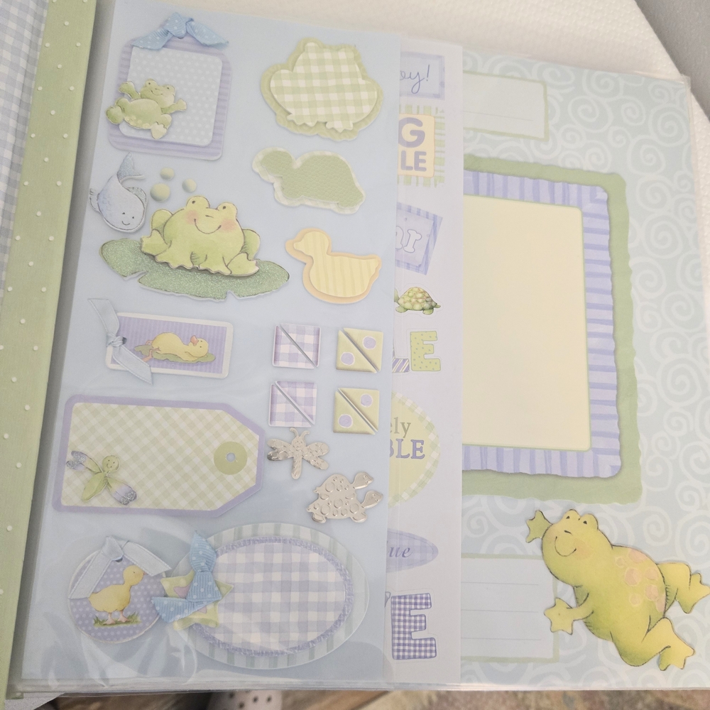 Tapestry Baby Boy Scrapbook Album 20 Page Little Pond Photo Memory 3D Stickers - Picture 7 of 15